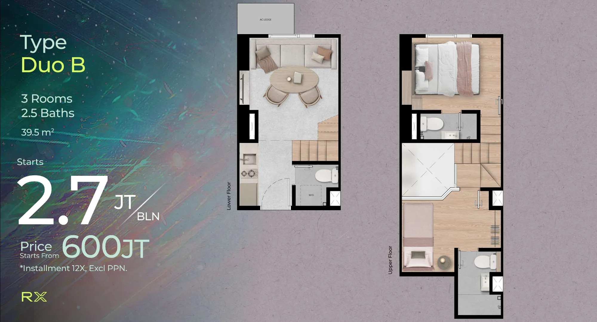 Apartemen URBN X, Duo B - 2